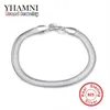 Yhamni 100% Original Jewelry S925 Bracciale argento solido Nuovo Bracciale a catena serpente Silver 925 per donne e uomini H164281L