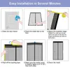 Sheer Curtains Bedroom Door Curtain Anti-mosquito Nets Home Garage Door Curtain Insect Protection Magnetic Screen Mesh Bug Screen Curtain 231018