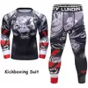 Tracksuits dos homens Homens Esporte Sportsuit Boxeo Rashguard Jiu Jitsu Calças Fitness Camiseta UCF BJJ Boxe Set Gym Rash Guard Fight213Y