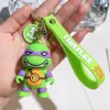 Decompressie Speelgoed Schildpad Sleutelhanger Ninja Action Figure Model PVC Cartoon Tas Pop Hanger Speelgoed Cadeau