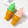 Party Decoration 2 Pcs Simulation Ice Cream Artificial Props Coffee Bar Accessories Fake Model Food Toy Cone Models