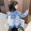 Vestes de printemps pour enfants, vêtements pour bébés filles, veste en Denim, dentelle, Patchwork, manteaux en Jean brodés pour douce petite princesse, vêtements d'extérieur