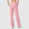 Femmes Lu Gym hiver intérieur polaire chaud sport ample femmes confortable mode couleur unie Yoga pantalons décontractés