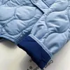 Women's Down Parkas Unizer2023 Autumnwinter Fashion Casuary Blue Loose Versatile Zipper Jacket Lightweight Cotton Coat 231018