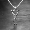 Strong Man Dumbbell Pendant Necklace Stainless Steel Chain Muscle Men Sport GiftFitness Hip Hop Gym Jewelry For Male Necklaces2399