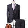 Mäns kostymer blazers pläddräkt män blazer väst byxor affär brittisk stil bröllopsklänning bankett high end smal fit jacka byxor 3 stycken set 231018