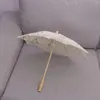 Parasol 2PCS koronkowy parasol ręcznie robiony bawełniany rzemiosło Praph Prop Wesder Wystrój średnica 60 cm (beż)