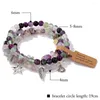 Strand 3 pz colorato irregolare chip pietra braccialetto set uomo donna fatti a mano lapislazzuli perline braccialetti con ciondolo coppia gioielli ricchezza