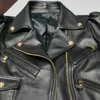 Frauen Leder 2023 Echte Jacke Herbst Damen Kurze Schlanke Schaffell Mantel Mode Motorrad