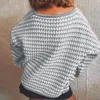 Damenpullover, gestreift, Farbblock, gestrickt, für Damen, Übergröße, Pullover, Pullover, weiblich, Herbst, Winter, lässig, Urlaubsoberteile, Y2K-Streetwear