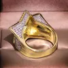 Grande bague pentagramme en pierre de Zircon scintillante, style Hip Hop, étoile, pour femmes et hommes, bijoux à la mode, bague de fiançailles de mariage, nouvelle collection 2020, 1224x