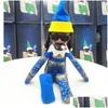 Décorations de Noël Snoop sur un perron Elf Doll Spy Bent Décoration de la maison Année Cadeau Jouet Rouge Vert Bleu Violet Drop Livraison Jardin Fe