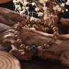 Винтажный браслет из бисера с крестом для женщин и мужчин, деревянные браслеты с гематитом, эластичные бусины, вечерние украшения Яга, Gift224V