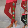 Women's Leggings Trousers Christmas Printed Stretch Long Title Nine Fleece Lined Women Sexy For Clubbing