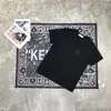 2022 T koszule Mężczyzn Krótkie koszulki Nowa marka moda europejska amerykańska high street Casual Tshirt Contrast Kolor 280G Gram Waga P210B