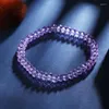Strand Artificial Austria Crystal Bracelet Fashion Shiny Stone Beads Elasticity Rope Bracelets For Women Girls Jewelry Gift