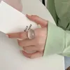Klusterringar transparent akryl för kvinnor flickor godis färg knogfingrar