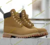 2023 Designer de luxe en cuir véritable Martens hommes femmes hiver terre extérieure chaussures décontractées en cuir de vachette imperméable neige classique jaune bottes 10061 tailles 36 - 45