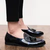 Klänningskor Fashion Läder Gentleman Stress Men Business Driving Handmade Tassel Loafers Chaussure Party Flats 231019