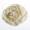 Dekorativa blommor 10st 3 "7,6 cm Chiffon Ruffles Rose Bud Artificial Flower for Wedding Decoration Tyg Tygskor Inbjudan