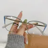 Zonnebril Cat Eye Anti Blauw Licht Leesbril Vrouwen Merk Designer Dubbele Kleuren Metalen Frame Mode Roze Optische Brillen Spektakel