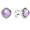 Stud Earrings Authentic 925 Sterling Silver Earring Twelve Month Birthstone Birthday Studs For Women Gift Party Jewelry