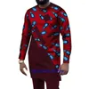 Men's Tracksuits Tracksuit Outfits Long Sleeve Suit Spring Summer African Style Print O-Neck T-Shirt 2-Piece Casual Oversized Luxury Set