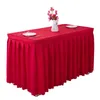 Tafelkleed Tafelrok Polyester Rechthoekige tafelkleed Conferentieruimte Tentoonstellingstafelkleed Tafelkleed voor bruiloft el Decor 231019