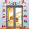 Dekoracje świąteczne Nowa 1 para wesołych drzwi wiszące sztandary Święty Święty Snowman para Navidad 2024 rok imprezy dekoracja domu 231013