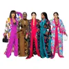 Women's Two Piece Pants African Dresses For Women Summer Fashion Dashiki Print Pantsuits 2023 Streetwear Chiffon Robe And Pant Lady Sets