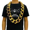 Chaînes Faux Big Gold Chain Hommes Dominateur Hip-Hop Gothique Cadeau De Noël En Plastique Performance Props Local Nouveau Riche Jewelry262a