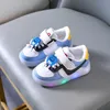 Flat shoes LED Children's Trainers 1-8 Years Old Boys and Girls Tennis Shoes Sports Shoes for Toddlers Baby Sneakers Child Kids 231019