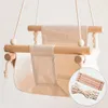 Swings Jumpers Bouncers Baby Swing Chair Canvas Hanging Wood Children Baby Rocker Toy Safety Outsing Stol Toy Rocker For Children 231017