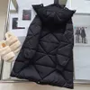 Winter Designer Long Down Parkas for Women Fashion Jackets Outerwear Warm Casual Coats 2 Colors