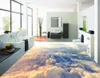 3D-vloerschilderbehang Hooggelegen wolken 3D-vloeren PVC zelfklevend behang 3D-vloeren