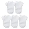 Rompertjes Babykleding Born Romper Body's voor babyjongens Meisjes 100% katoen Effen kleur Korte mouwen Jumpsuit Peuter Onesies 231019