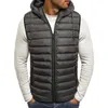 Coletes masculinos outono inverno colete puffer jaquetas moda sem mangas fino ajuste homens algodão para baixo jaqueta casual colete 231018