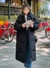Damskie parkas 20 stopni zimowe kobiety długie kurtki swobodne z kapturem grube ciepły wiatroodporny płaszcz moda dla żeńskich warstwowych parkas 231018