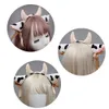 Halloween Masquerade Plush Cow Ears Headband Bells Ribbon Bow Anime Lolita Hair Hoop Kawaii Party Cosplay Headpiececosplay