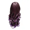 Perruque de Cosplay synthétique Body Wave en Fiber de couleur pourpre, perruque longue ondulée résistante à la chaleur pour femmes