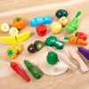 Kitchens Play Food Pretend Toy Wooden Simulation Kitchen Play House Montessori Educational Toy For Children Kids Gift Cutting Fruit Vegetable Set 231019