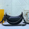 Designer Underarm Bag Cutout perforated cowhide Innovative Moon Bag Wide Shoulder Strap Crossbody Bags High quality Shoulder Bags Half Moon Silhouette Women's Bags