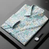 Camisas casuales para hombres Diseño avanzado Sentido Camisa floral de moda Hombres de manga larga 2023 Otoño Juventud y hermosa flor de playa hawaiana