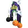 Halloween Toys Purple House Arch Halloween Decoration Party Props Outdoor Indoor Halloween Electric Inflatable Toys Courtyard Decoration 231019