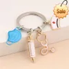 Nurse Doctor Mask Key Chain Medical Aid Personnel Car Bag Keyring Syringe Stethoscope Pendant Accessories