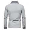 Polos pour hommes CHCS-D78-SB Printemps Vêtements Revers En Cuir À Manches Longues T-shirts Jeunes Loisirs Sports Mode Chemise De Fond