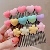 Hair Accessories Trendy Sweet Heart Flower Multi-color Headwear Acrylic Hairpin Children Comb Star Clip Accessory