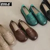 Dress Shoes Genuine Leather Flats Women Spring Summer Shoes Flower Slip On Loafers Lazy Shoes Female Flats Arrival Mom Loafers 231018