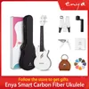 Enya Nova-Ukulele Intelligent Acoustic Guitar white, 4 Strings, Carbon Fiber, Beginner Instrument, 23", U, 23"