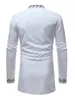 Chemises décontractées pour hommes Hommes Africain Dashiki Robe Chemise 2024 Marque Traditionnelle Maxi Homme Hommes Slim Fit Chemise À Manches Longues Homme